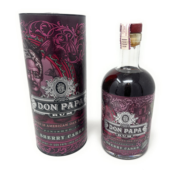 Don Papa RUM Sherry Cask  45% VOL. 0,7 ltr. Flasche inkl.Tube